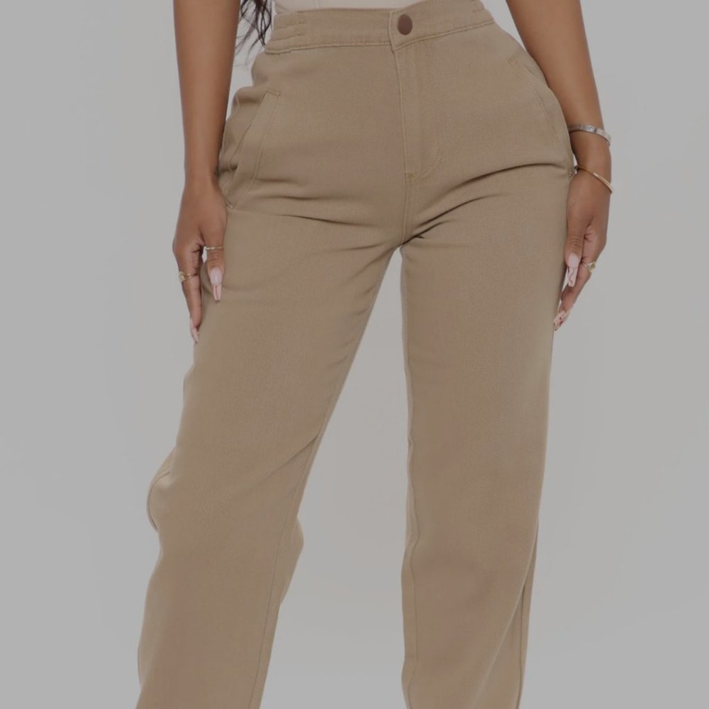 Relax Denim Joggers - Khaki